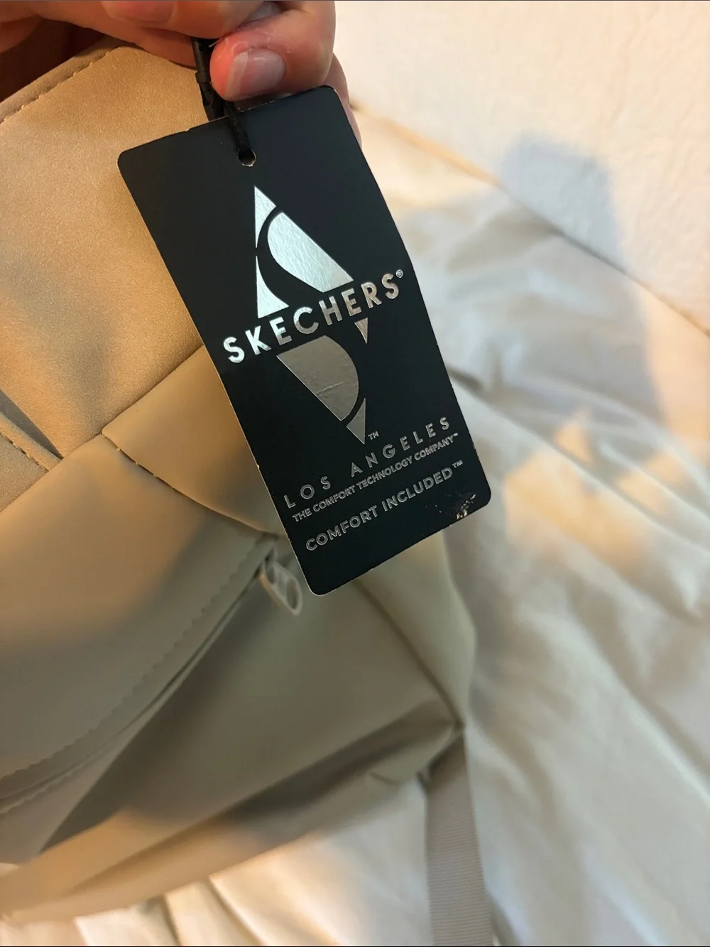 Skechers Neutral Beige Convertible Tote Backpack